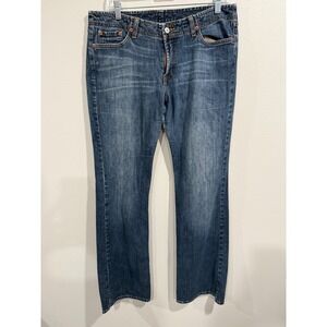 Lucky Brand Dungarees Straight Jeans Women's 10/30 Blue Denim Cotton 5-Pocket